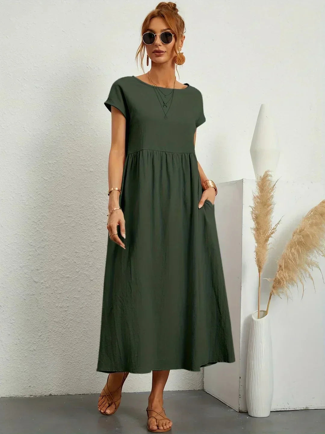Gabrielle | Elegant Flowing Midi Dress