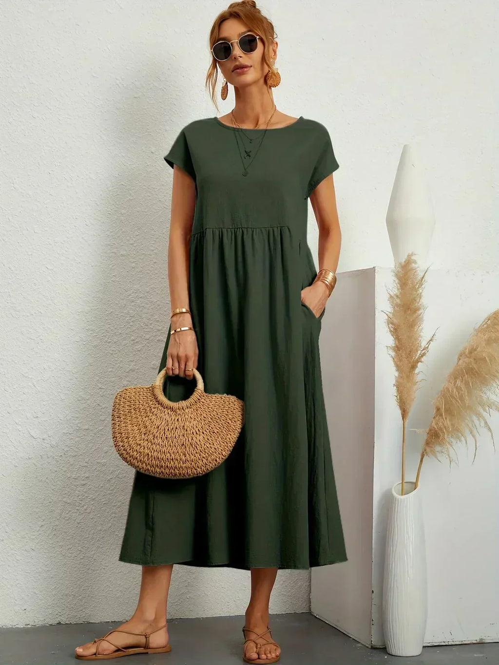 Gabrielle | Elegant Flowing Midi Dress