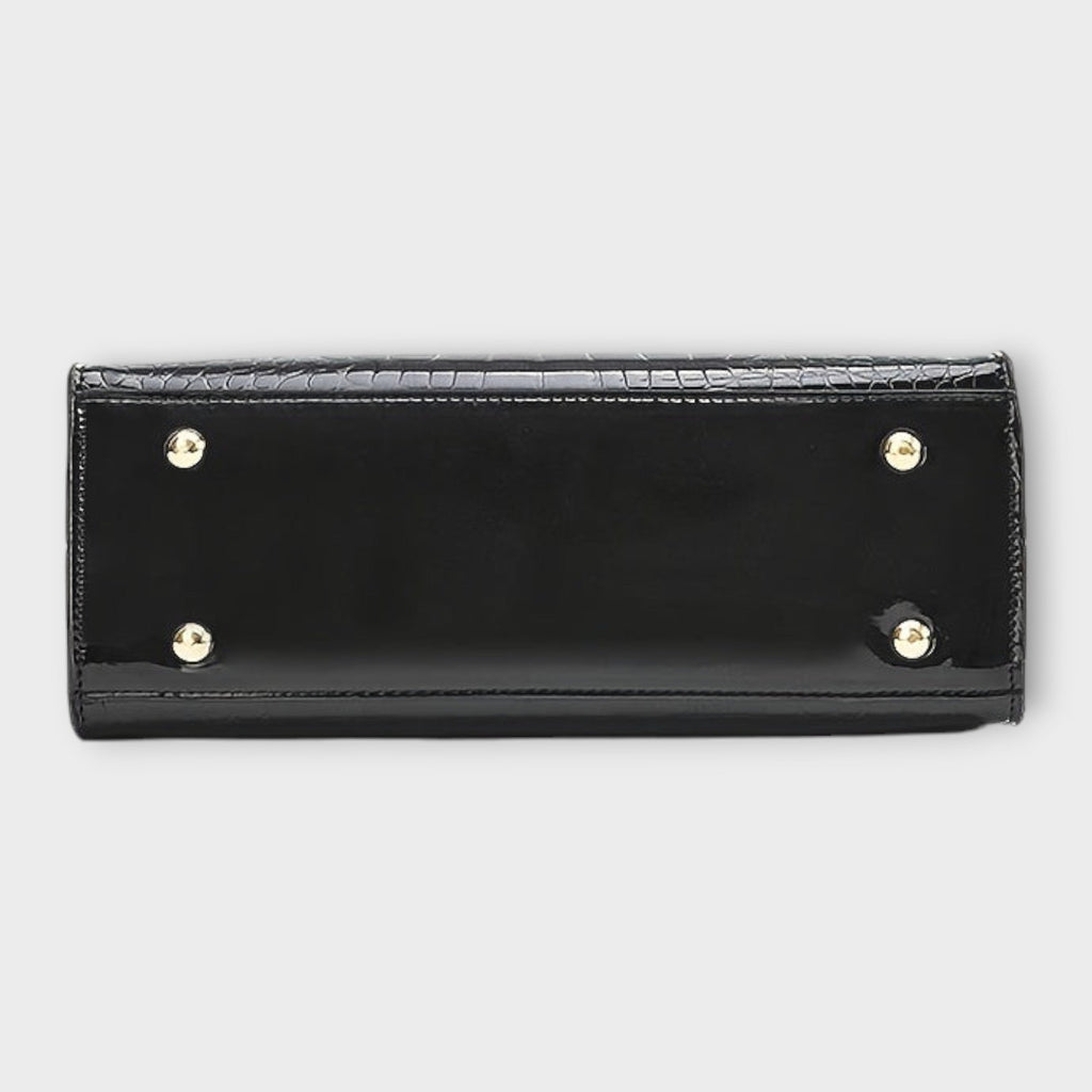 Maison Verdelle - Shiny Crocodile Skin Pattern Handbag