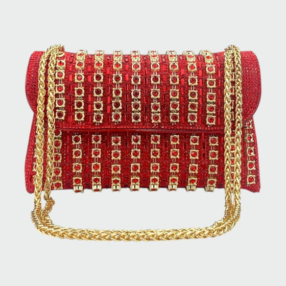 Laviera - Chic Chain Coloured Diamond Shoulder Bag